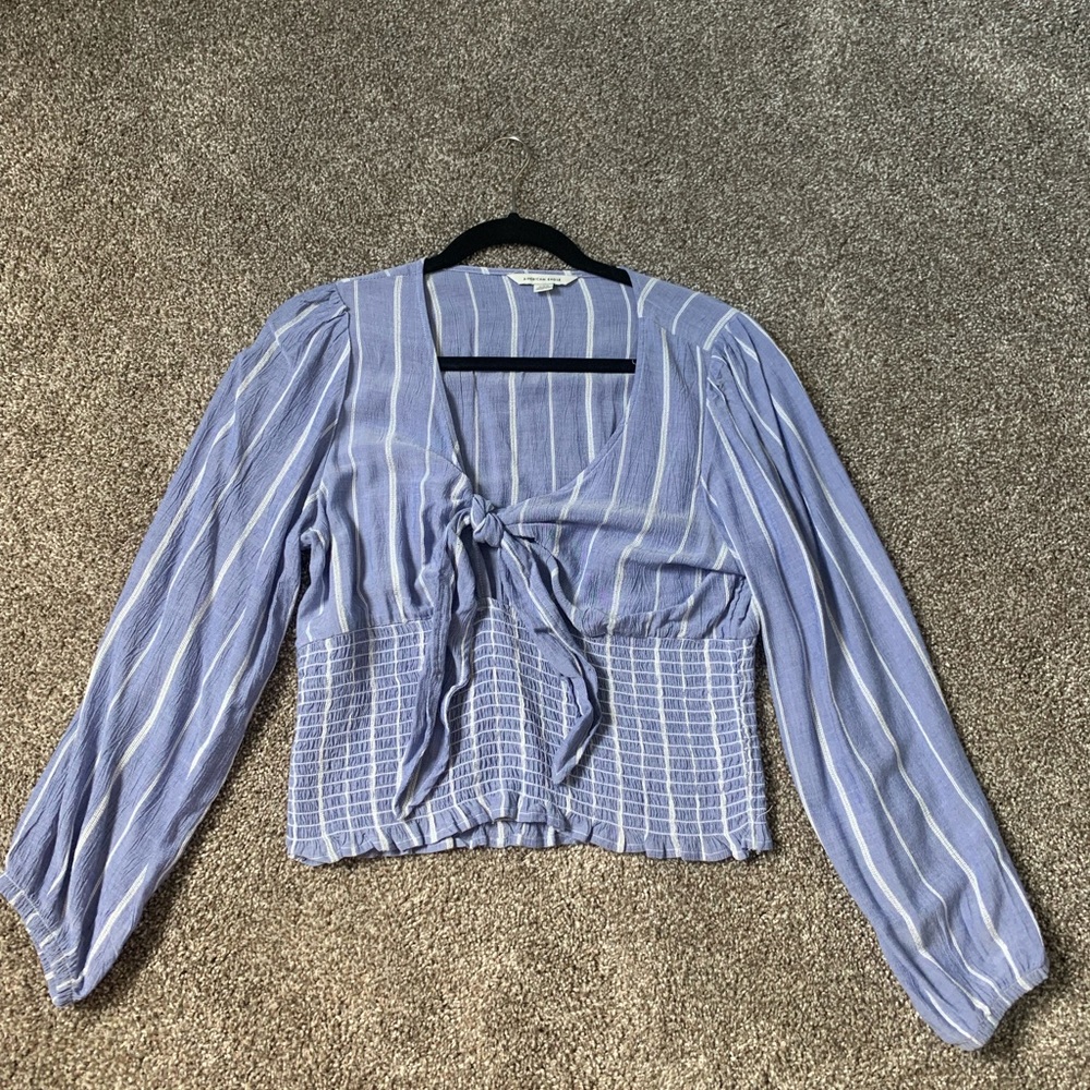 NWOT - American Eagle Long Sleeve Front Tie Shirt